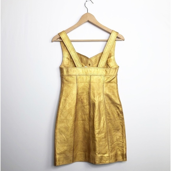 Free People Goldie, leather bronze, mini dress - Picture 12 of 15